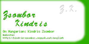 zsombor kindris business card